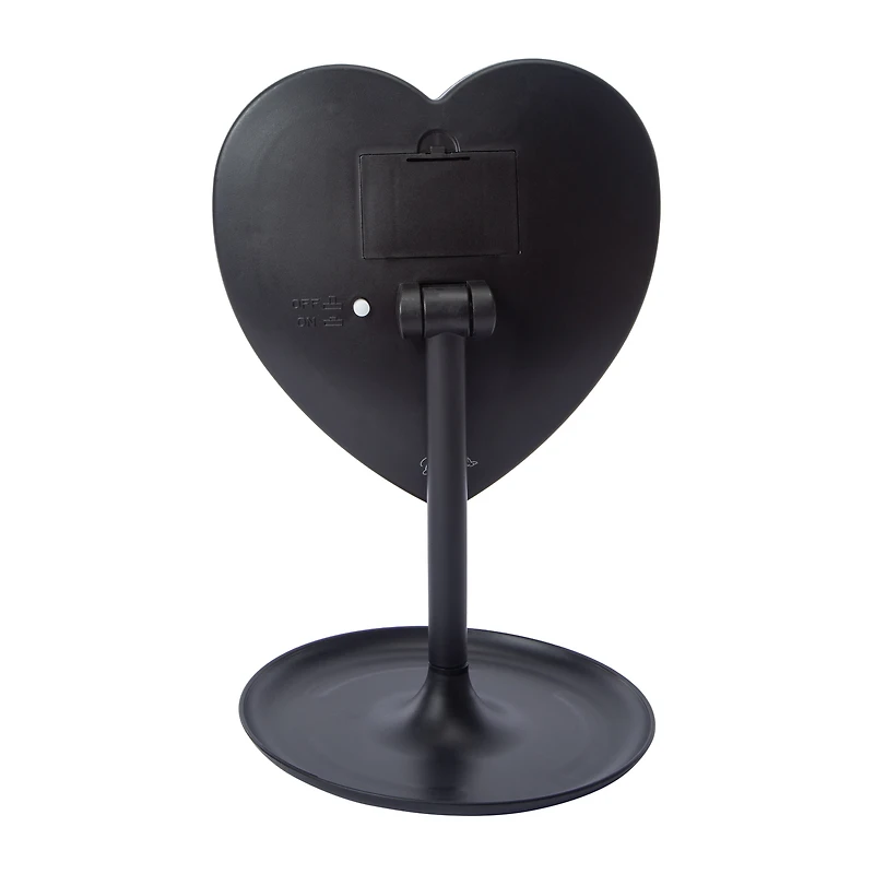 heart-shaped LED vanity mirror