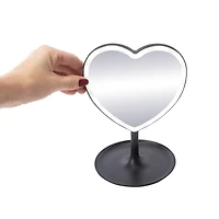 heart-shaped LED vanity mirror