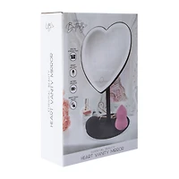 heart-shaped LED vanity mirror
