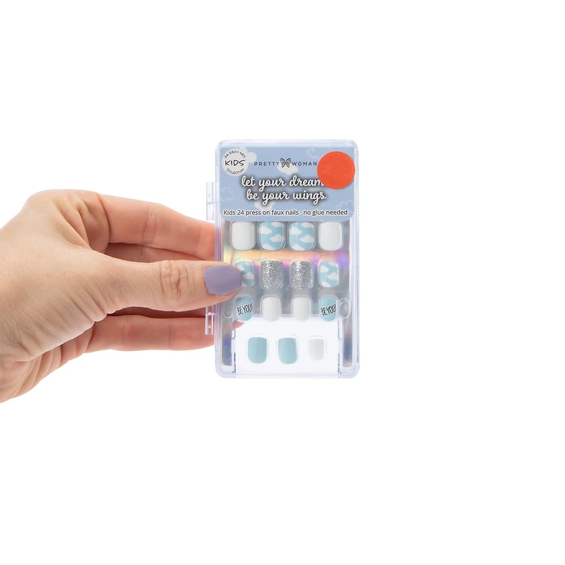Pretty Woman Kids Press-On Faux Nails 24-Piece Set