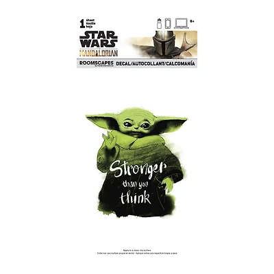 Star Wars The Mandalorian Grogu 'Stronger Than You Think' Sticker Decal