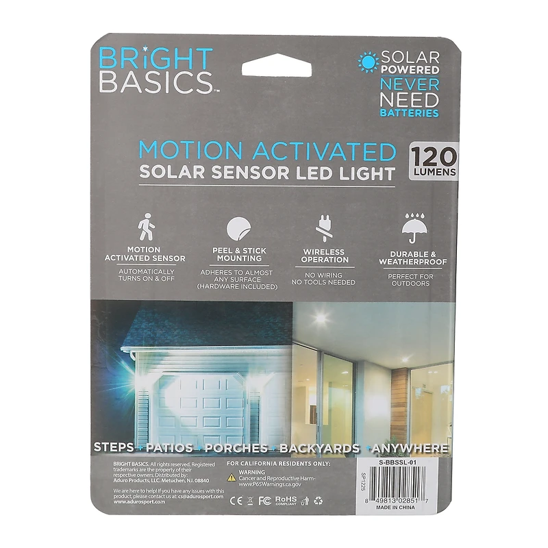 solar powered motion sensor light