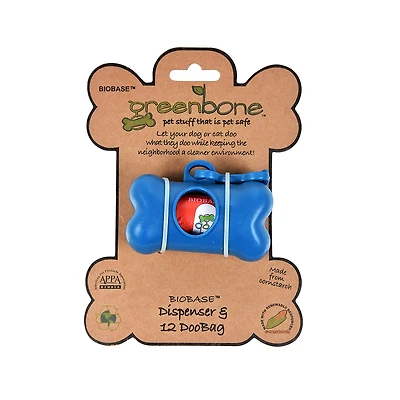 greenbone™ biobase™ pet waste bag dispenser & 12 bags