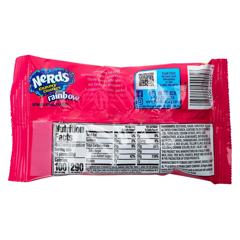 nerds® gummy clusters 3oz – rainbow