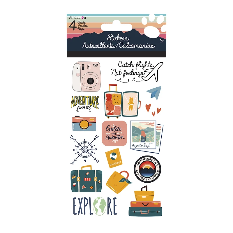 Travel Stickers 4 Sheets