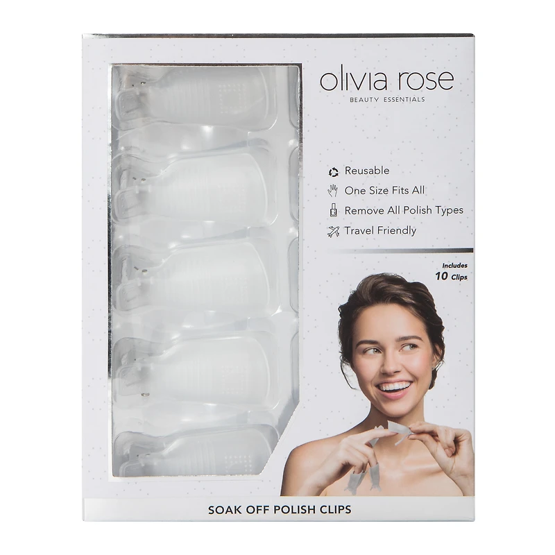 olivia rose soak-off nail polish remover clips
