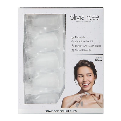 olivia rose soak-off nail polish remover clips
