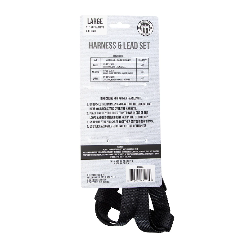 Large Dog Harness & Leash Set