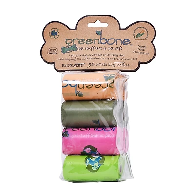 greenbone™ biobase™ pet waste bags 8 rolls