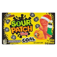sour patch kids® coal black raspberry theater box candy 3.1oz - holiday theme