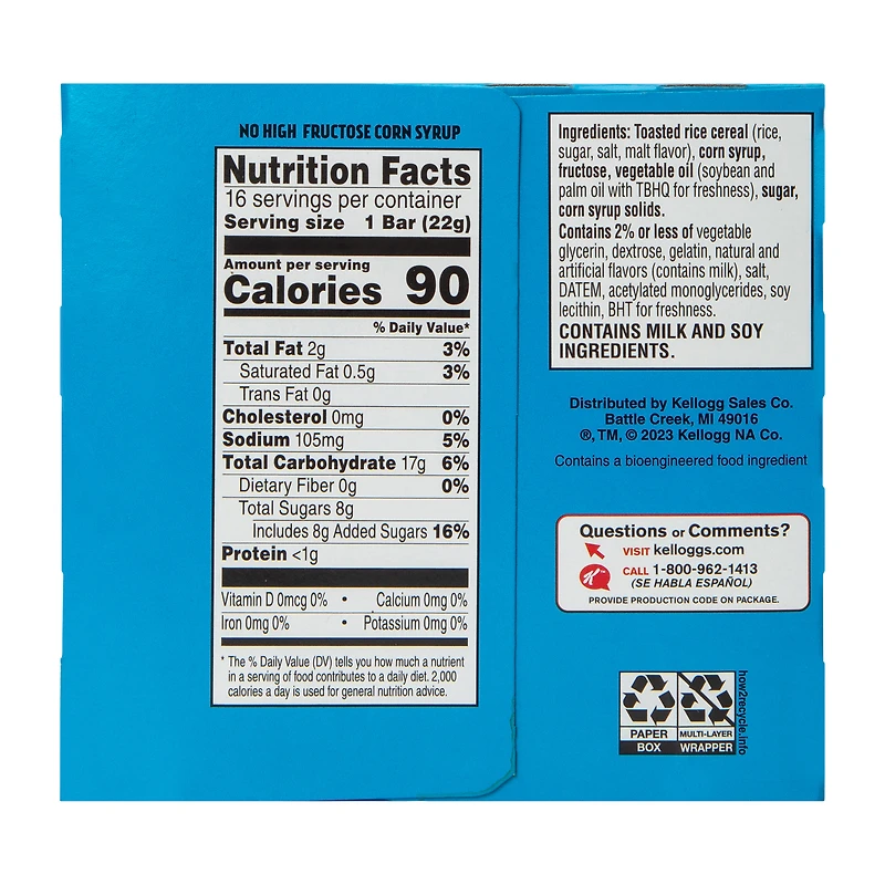 rice krispies treats® original marshmallow squares 16-count value pack