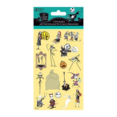 Disney Tim Burton's The Nightmare Before Christmas Stickers 4-Sheets