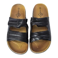 ladies double buckle sandals