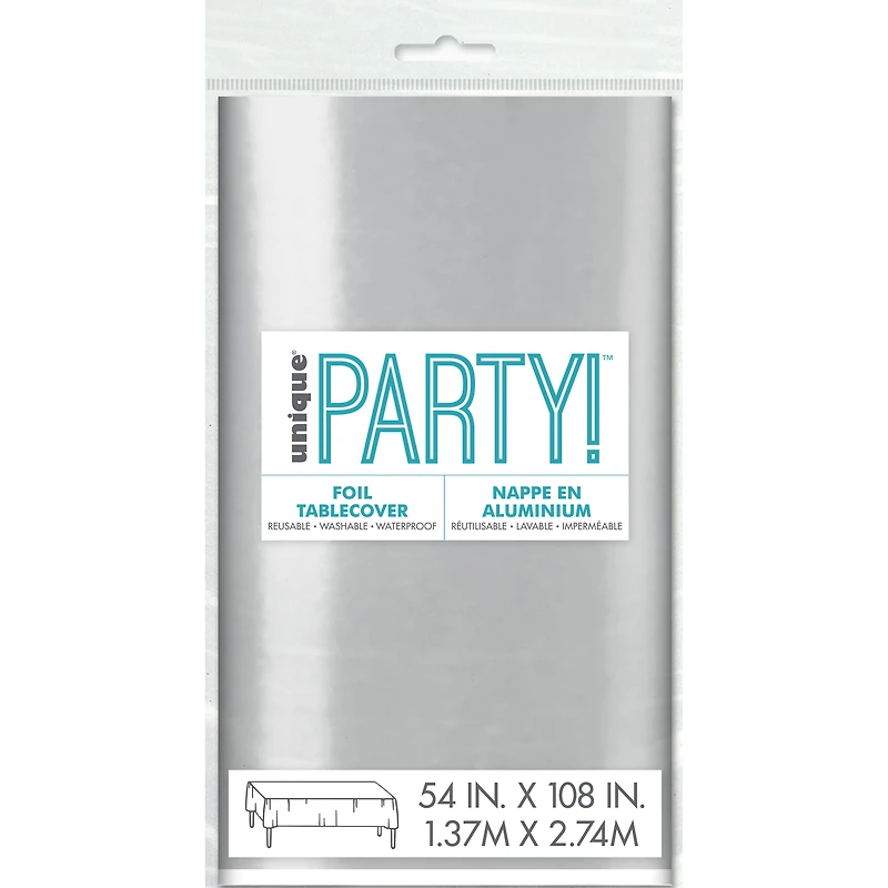 silver foil table cover 4.5ft x 9ft