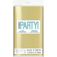 Gold Foil Tablecloth 54in x 108in