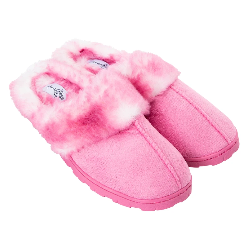 Fluffy Lug Sole Scuff Slippers