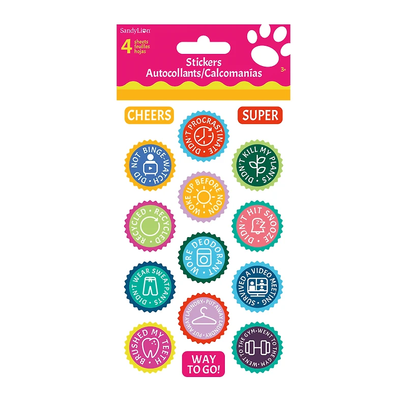Adult Reward Stickers 4 Sheets