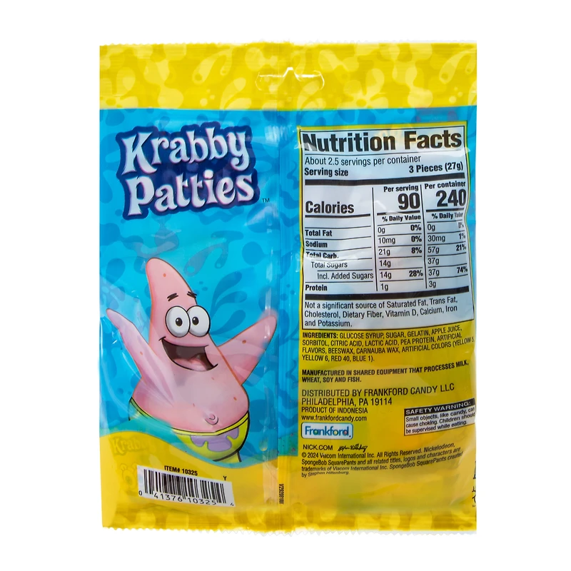 SpongeBob SquarePants® Krabby Patties™ Gummy Candy 2.54oz