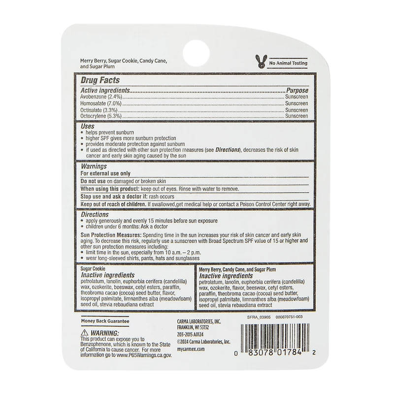 limited edition carmex® daily care® holiday lip balm spf 4-pack