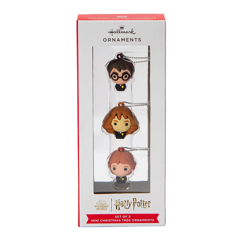 Hallmark Harry Potter, Hermione and Ron Miniature Christmas Ornaments, Set of 3