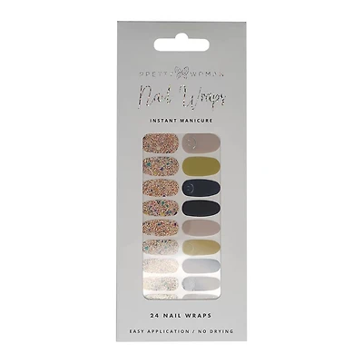 Pretty Woman Nail Wraps 24-Count - Smiley Face