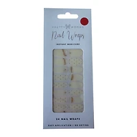Pretty Woman Nail Wraps 24-Count - White & Gold