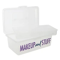 makeup organizer box with tray 9.6in x 5.6in