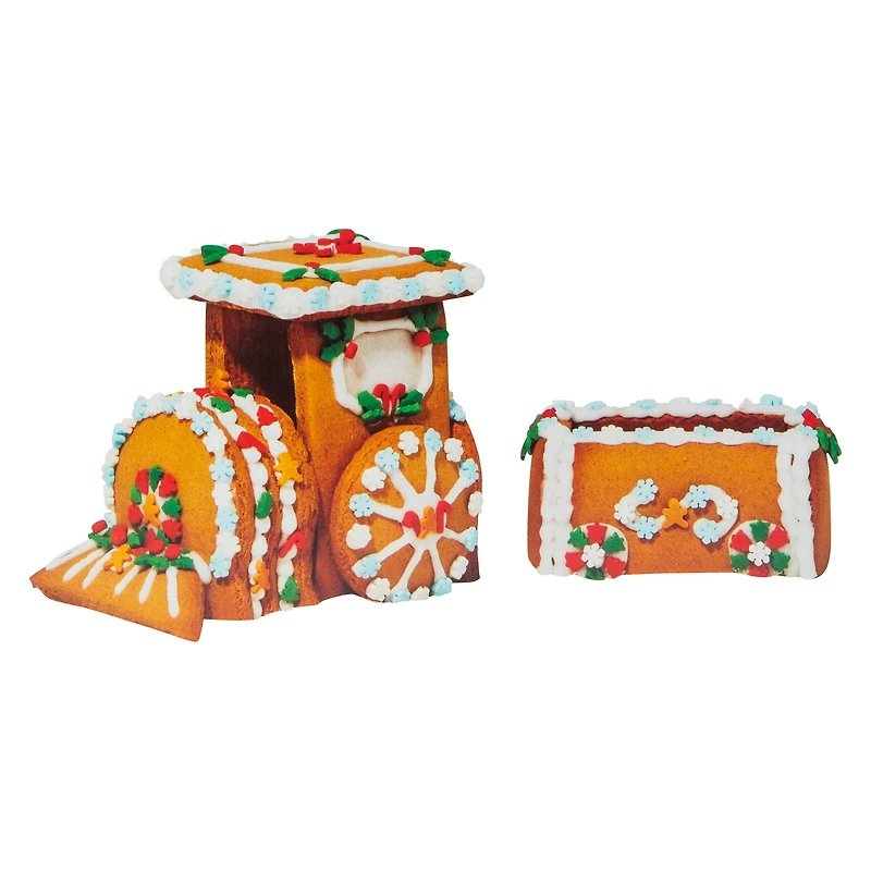 build your own gingerbread train kit