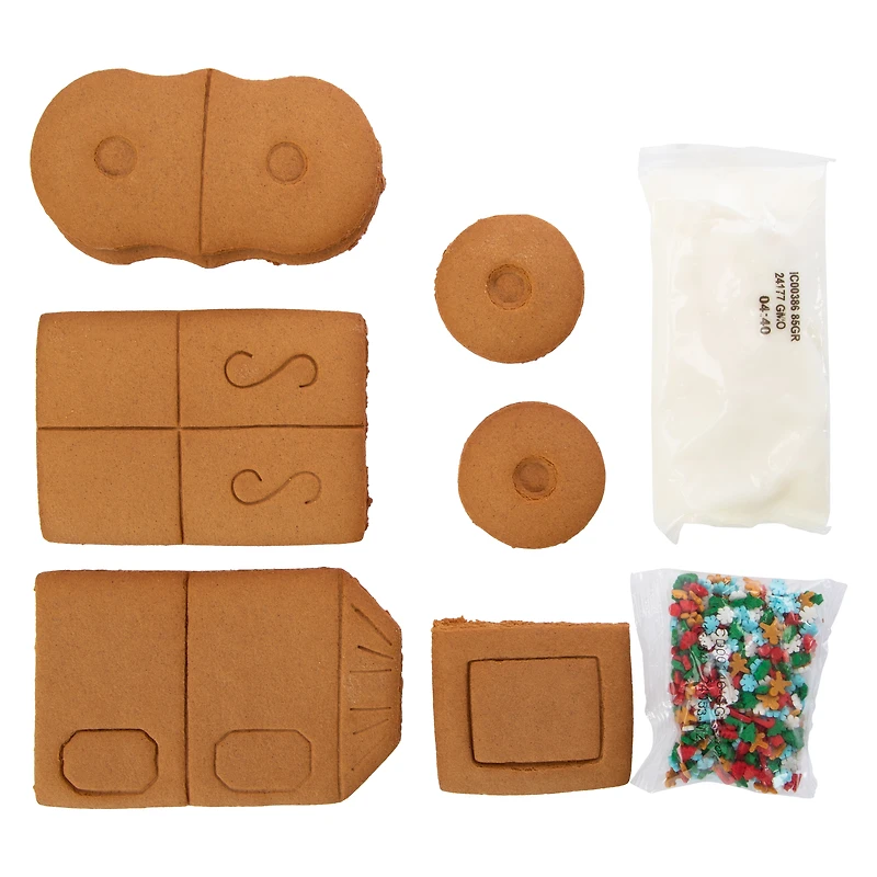 build your own gingerbread train kit