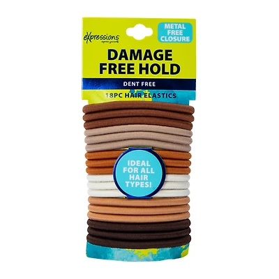 damage-free hair elastics 18-piece