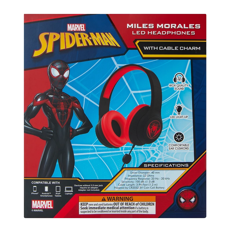 Marvel LED wired headphones