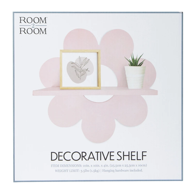 daisy decorative wall shelf 10in