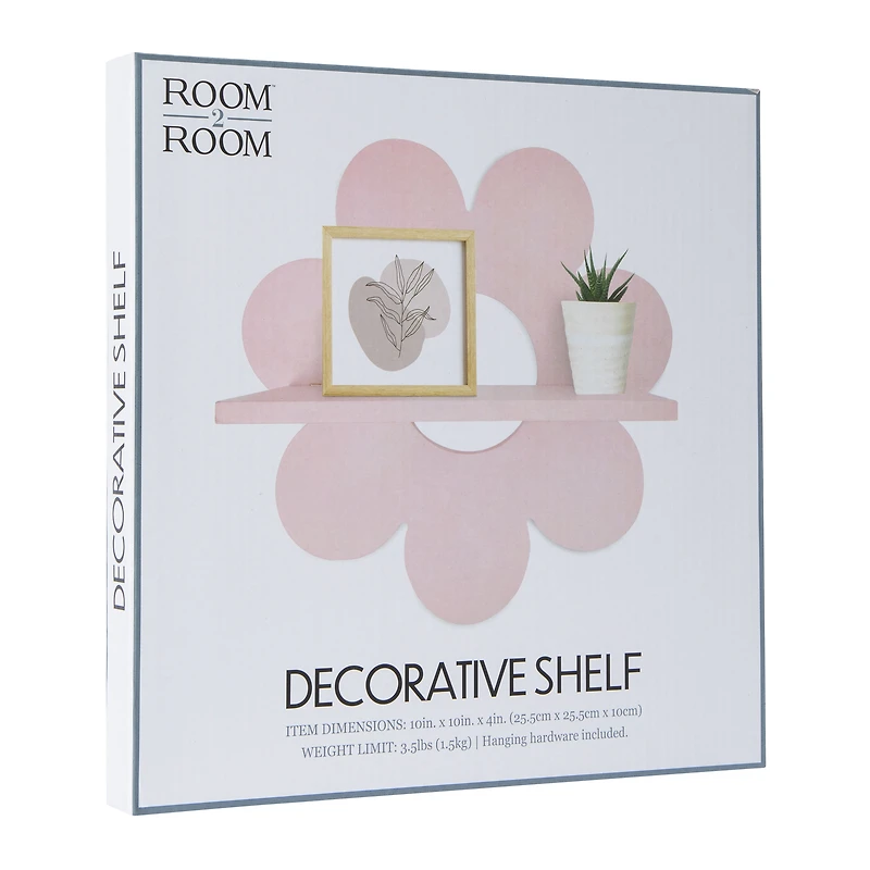 daisy decorative wall shelf 10in