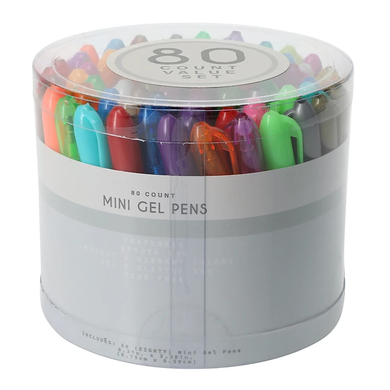 mini gel pens 80-pack