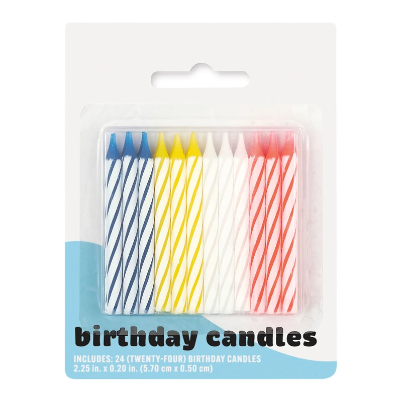 swirl birthday candles 24-count