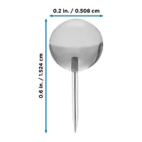 Clear Pushpins 30-Count