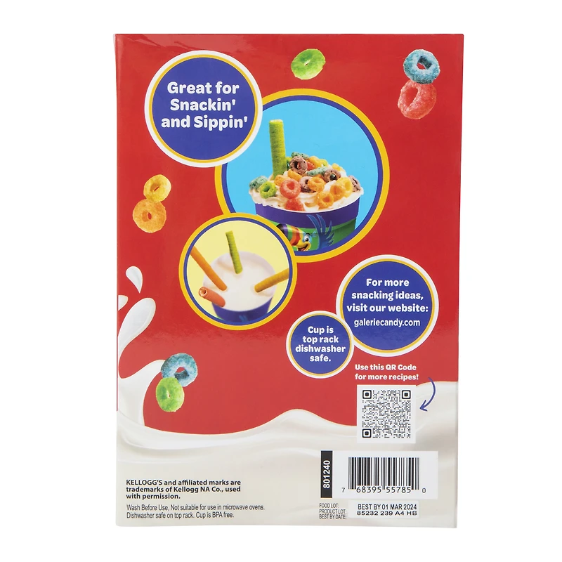 Froot Loops® Cereal Straw & Cup Gift Set