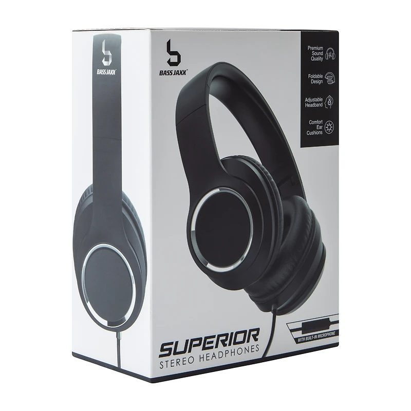 Superior Stereo Headphones With Mic
