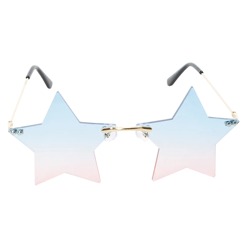 Ladies Rimless Star Sunglasses