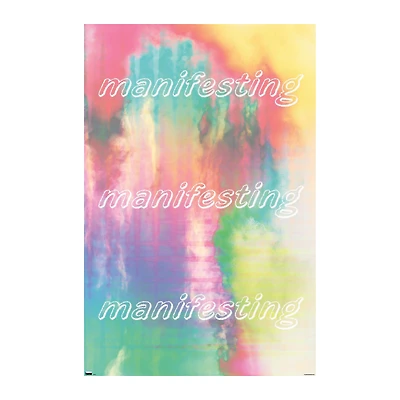 'manifesting' tie-dye poster 34in x 22.4in