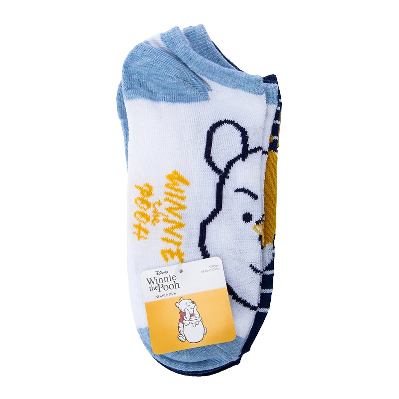Disney Winnie The Pooh Ladies No-Show Socks 5-Pack