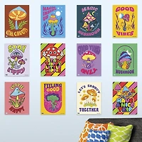Mushrooms Poster Book 12-Count