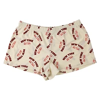 'New York City' Ribbed Lounge Shorts
