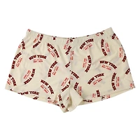'New York City' Ribbed Lounge Shorts