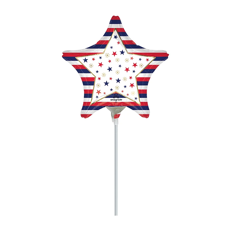 Star Satin Mini-Shape Foil Balloon 9in