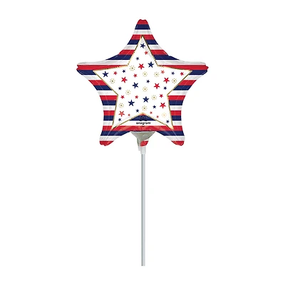 Star Satin Mini-Shape Foil Balloon 9in