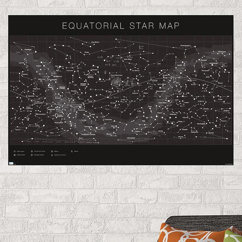 Astrology Equatorial Star Map Poster 22.37in x 34in
