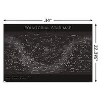 Astrology Equatorial Star Map Poster 22.37in x 34in