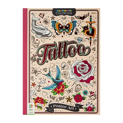 Kaleidoscope Coloring Tattoo Poster Art Book