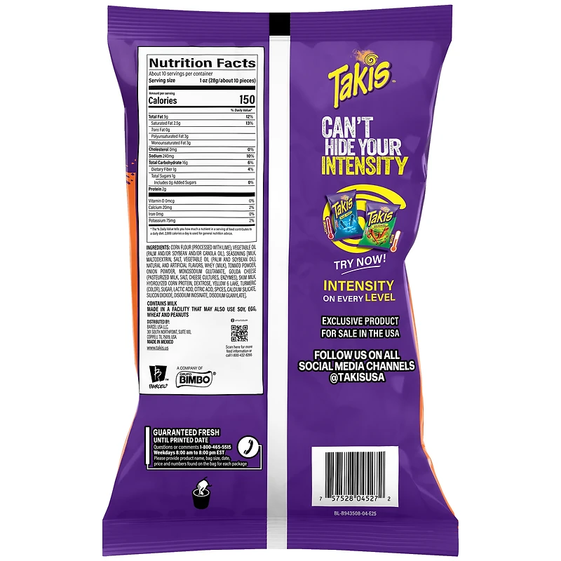 Takis Zombie Habanero & Cucumber Rolled Tortilla Chips 9.9oz